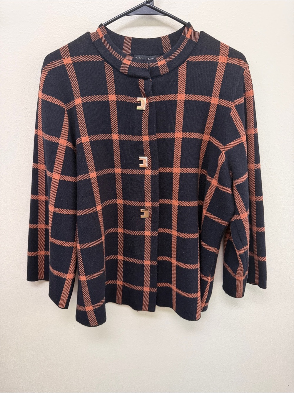 Carolyn Taylor Snap Button Down Sweater SzXL